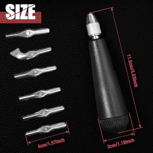 Linoleum Cutter Kit Assortment Craft Linoleum Cutter Linocut Carving Tools Rubber Block Stamp Carving Block Stamp Making Kit Includes Plastic Storage Handle and 5 Blades in Saudi Arabia