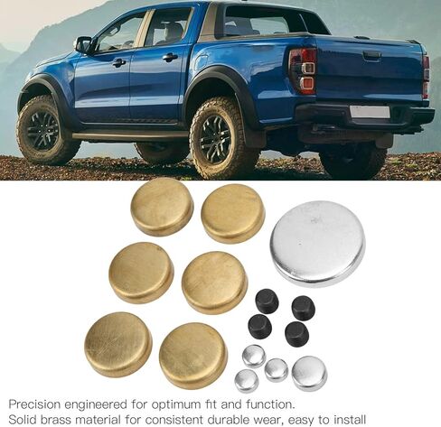 Ejoyous Engine Freeze Plug Kit, 15 PCS Solid Brass Engine Expansion Plugs Replacement Part MPE108BR Fit for Fo rd Small Block 255ci 260ci 289ci 302ci 351ci in Saudi Arabia