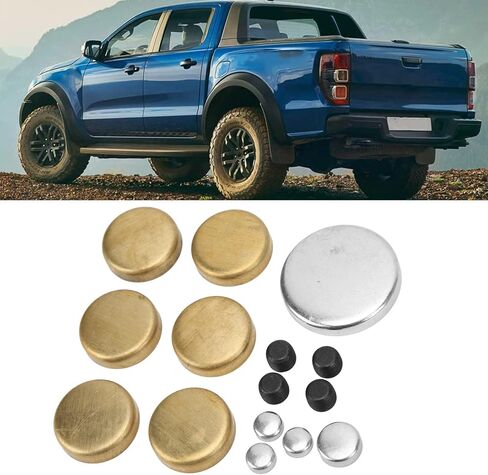 Ejoyous Engine Freeze Plug Kit, 15 PCS Solid Brass Engine Expansion Plugs Replacement Part MPE108BR Fit for Fo rd Small Block 255ci 260ci 289ci 302ci 351ci in Saudi Arabia