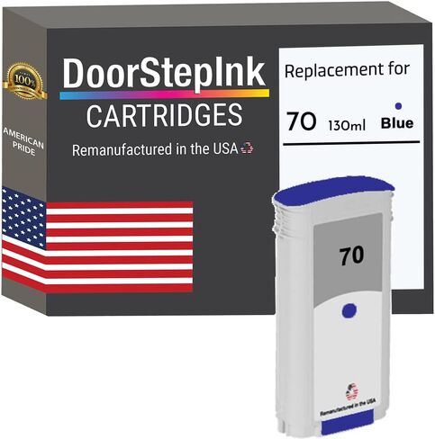 DoorStepInk 70 Blue Remanufactured Ink Cartridge Replacement for HP 70 - Compatible with DesignJet Z2100/Z3100/Z3200/Z5400 — Standard Yield 1-Pack in Saudi Arabia