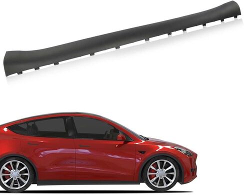 CROSSDESIG تنورة جانبية للراكب الأيمن، غطاء ذراع هزاز سفلي متوافق مع طراز Tesla Y 2020-2023 in Kuwait
