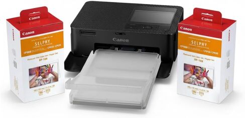 Canon CP1500 Compact Photo Printer (Black) Bundle with RP-108 Color Ink and Paper Set (Pack of 2 in Saudi Arabia