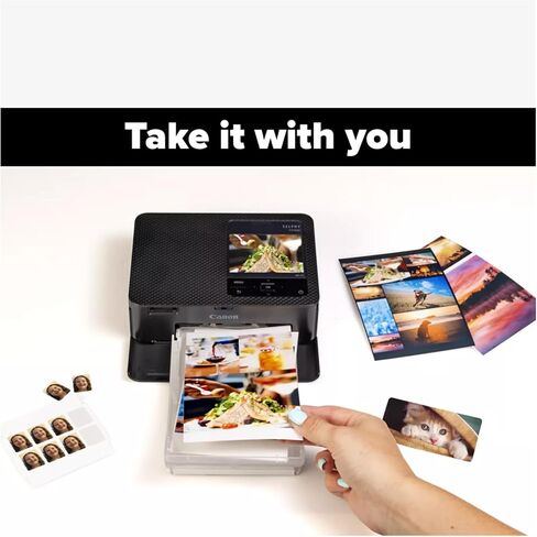 Canon CP1500 Compact Photo Printer (Black) Bundle with RP-108 Color Ink and Paper Set (Pack of 2 in Saudi Arabia