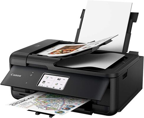 Canon Pixma TR8620a Wireless All-in-One Printer for Home Office w/Copy, Scanner, Fax, Mobile Print, Auto Document Feeder, Photo Printing Bundle with DGE USB Cable + Small Business Software Kit in Saudi Arabia