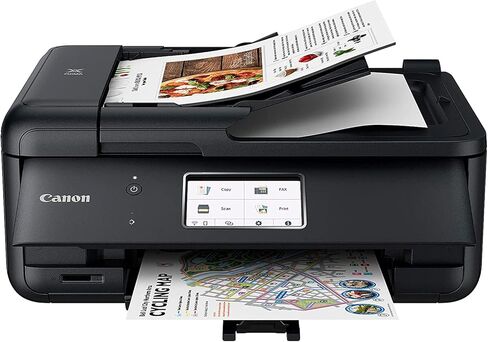Canon Pixma TR8620a Wireless All-in-One Printer for Home Office w/Copy, Scanner, Fax, Mobile Print, Auto Document Feeder, Photo Printing Bundle with DGE USB Cable + Small Business Software Kit in Saudi Arabia