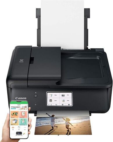 Canon Pixma TR8620a Wireless All-in-One Printer for Home Office w/Copy, Scanner, Fax, Mobile Print, Auto Document Feeder, Photo Printing Bundle with DGE USB Cable + Small Business Software Kit in Saudi Arabia