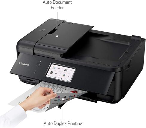 Canon Pixma TR8620a Wireless All-in-One Printer for Home Office w/Copy, Scanner, Fax, Mobile Print, Auto Document Feeder, Photo Printing Bundle with DGE USB Cable + Small Business Software Kit in Saudi Arabia