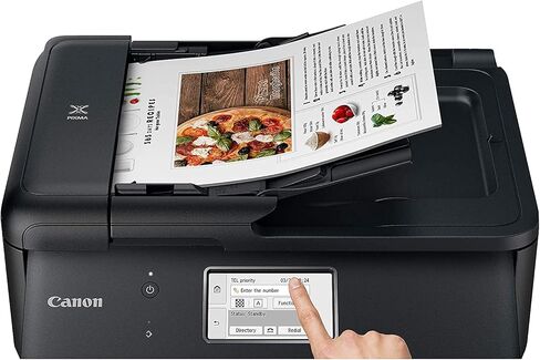 Canon Pixma TR8620a Wireless All-in-One Printer for Home Office w/Copy, Scanner, Fax, Mobile Print, Auto Document Feeder, Photo Printing Bundle with DGE USB Cable + Small Business Software Kit in Saudi Arabia