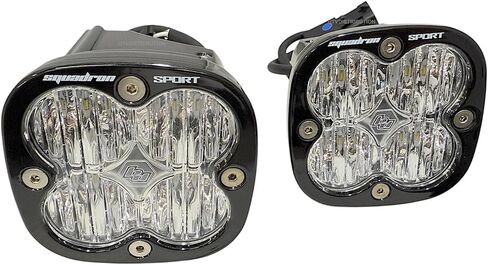 مرايا UTVDistribution Chupacabra Offroad Cuero Baja UTV مع طقم إضاءة LED لسرب أبيض من Baja (مجموعة من 2) (مشابك 1-3/4 بوصة) in Kuwait