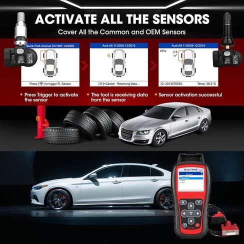 Autel TPMS Programming Tool MaxiTPMS TS508WF, TPMS Relearn and Reset Tool, MX Sensor Programmer, DTCs Check, Quick and Advanced Mode, Tire Sensor ID Read and Clone, Up of TS408 TS508 TS501 Scan Tool in Saudi Arabia