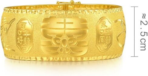 CHOW SANG SANG 999.9 24K Gold Chinese Wedding Collection Daily Essense الملتوية الإسورة سوار للنساء حجم 15 سم 93386K السعر حسب الوزن 13.84 جرام ذهبي in Saudi Arabia