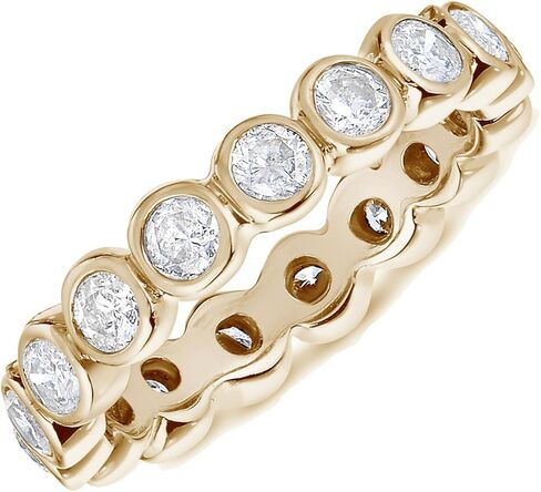 VIR JEWELS 1.50 قيراط خاتم الماس الخلود خاتم الزواج 14 قيراط من الذهب الأصفر in Saudi Arabia