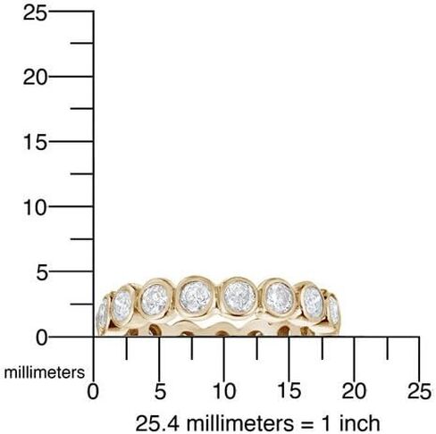 VIR JEWELS 1.50 قيراط خاتم الماس الخلود خاتم الزواج 14 قيراط من الذهب الأصفر in Saudi Arabia