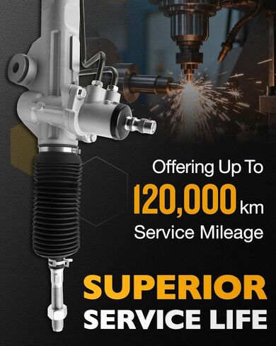 رف وترس توجيه هيدروليكي، متوافق مع 2000-2006 Toyota Tundra 3.4 4.0 4.7 L، 2001-2007 Toyota Sequoia 4.7L، مجموعة رف تروس التوجيه، استبدال #97-1618، 442500C010، 442500C020 in Kuwait