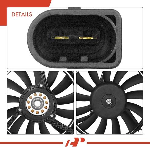 مجموعة مروحة مكثف A-Premium A/C متوافقة مع موديلات مختارة من Audi - A6 Quattro 2000-2004، Allroad Quattro 2001-2005، S4 2001-2002، S6 2002-2003 - استبدال # 4B3959457، 8D0959457A in Kuwait