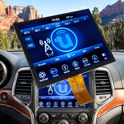 8.4 Uconnect Screen Replacement 4C UAQ LCD Touch Screen Radio for Dodge Ram Chrysler Jeep Charger 2017-2022, 2026 New Chip Upgrade Gel Free #LA084X01(SL)(02) in Saudi Arabia