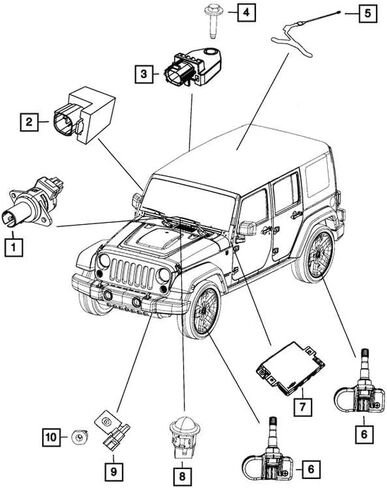 جهاز استشعار موبار 68166682AA للكشف عن الركاب in Kuwait