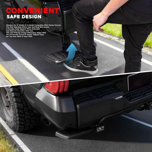 for Toyota Tundra Rear Bed Step Tailgate Bedstep,Alloy Folding Truck Step for Toyota Tundra 2022 2023 2024 2025, 300 lbs Capacity, Retractable Bumper Step Replacement for PTS30-34000 in Saudi Arabia