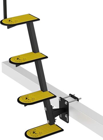 خطوات مقطورة القارب، تصميم عالي التحمل من 4 خطوات مع درابزين ووسادة مضادة للانزلاق، تناسب الألسنة بعرض 2 بوصة - 4 بوصة وارتفاع 3 بوصة - 5 بوصة، خطوات قارب بسعة 500 رطل للمقطورة in Kuwait