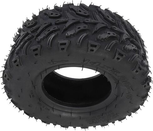 Sorandy 14x5.00-6 Front Wheel Tire, 6 Inch Tubeless Rubber Tire, Enhanced Traction Technology for ATV Quad Off Road Go Kart Mini Bike, 14x5.00-6inch in Saudi Arabia