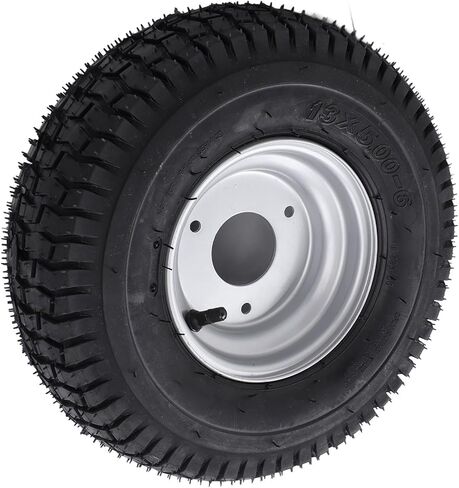إطار عجلة Fockety، إطار مقاس 13x5.00-6 مع حافة مفرغة بدون أنابيب معززة للجر ومضادة للانزلاق لجميع التضاريس وعجلة للدراجة الصغيرة ATV Quad Go Kart Cart in Saudi Arabia