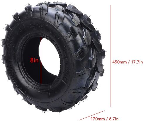 Shkalacar Cart Tire 19x7 8 19x7x8 Wheel Tire, Rubber All Terrain Tyre with Advanced Tread Pattern for ATV UTV Quad Off Road Go Kart Cart UTV All Terrain in Saudi Arabia
