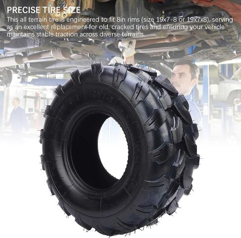 Shkalacar Cart Tire 19x7 8 19x7x8 Wheel Tire, Rubber All Terrain Tyre with Advanced Tread Pattern for ATV UTV Quad Off Road Go Kart Cart UTV All Terrain in Saudi Arabia