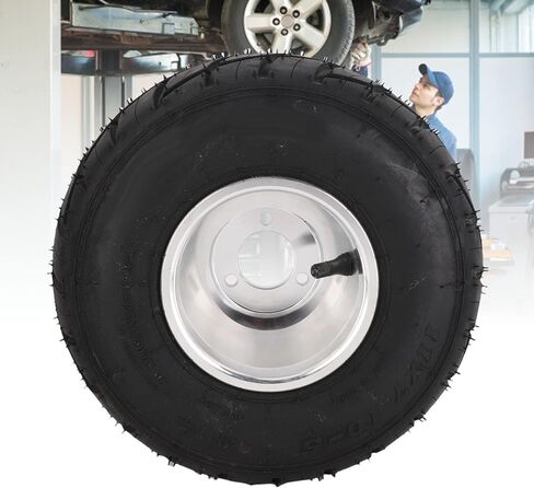 11x7.10 5 Go Kart Tire and Rim, Tubeless 4PR Rear Wheel Assembly with Aluminum Alloy Rim, for ATV UTV SxS Side by Side Cart Go Kart Drift Trike Buggy Racing in Saudi Arabia