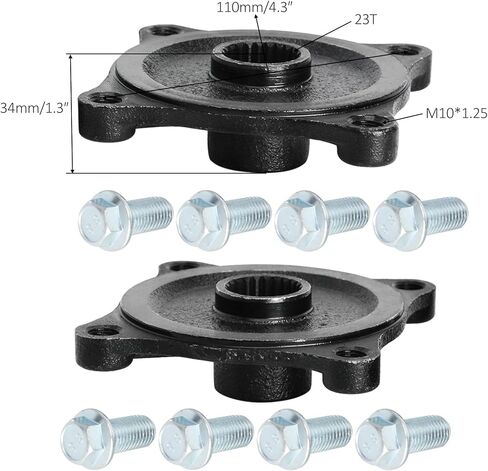 4PC 16x8-7 16x8x7 ATV Go Kart Wheels & Tires Kit with Steering Knuckles – 7" Rims, 4-Stud 110mm Hubs, 17mm Spindles, 23T Rear Axle Hubs for 110cc 125cc Quad Buggy Mini Bike UTV Taotao Kazuma in Saudi Arabia