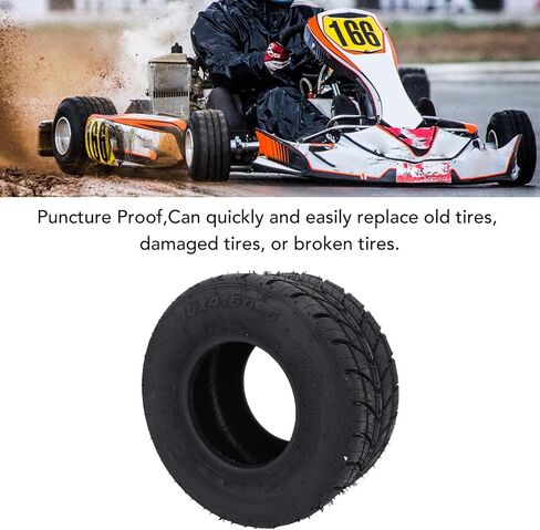10x4.50-5 Go Kart Front Wheel Tire, 5 Inch Tubeless Non Slip Rain Proof Rubber ATV UTV Wheel Tire for Quad Bike Drift Trike Riding Mowers in Saudi Arabia