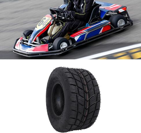 10x4.50-5 Go Kart Front Wheel Tire, 5 Inch Tubeless Non Slip Rain Proof Rubber ATV UTV Wheel Tire for Quad Bike Drift Trike Riding Mowers in Saudi Arabia