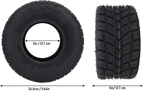 10x4.50-5 Go Kart Front Wheel Tire, 5 Inch Tubeless Non Slip Rain Proof Rubber ATV UTV Wheel Tire for Quad Bike Drift Trike Riding Mowers in Saudi Arabia