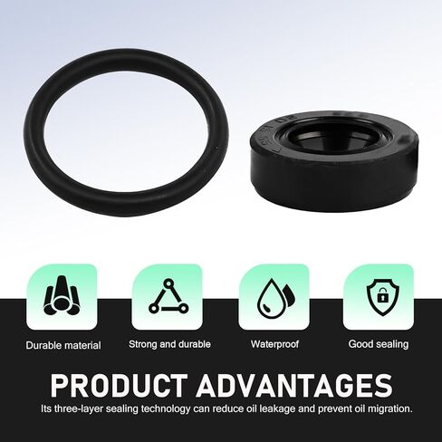 2 PCS Car Distributor Oil Seal, Leak Proof Transmission Shaft Gear Rubber O Ring Kit, Replacement OEM# 91209-612-000 30110-PA1-732, Compatible with Accord CRX Civic CRV Prelude (Black) in Saudi Arabia