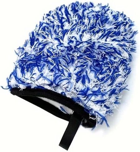 1 Piece of car Wheel Brush Gloves, Wheel hub Detail Wiping, Ultra-fine Fiber Coral Fleece Plush Chenille car wash Gloves in Saudi Arabia