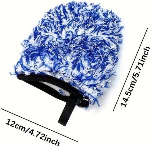 1 Piece of car Wheel Brush Gloves, Wheel hub Detail Wiping, Ultra-fine Fiber Coral Fleece Plush Chenille car wash Gloves in Saudi Arabia