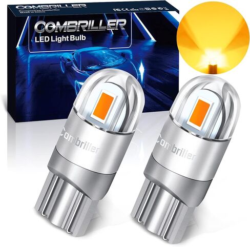Combriller 194 LED Bulb Ice Blue, Error Free 194 168 LED Bulb T10 2825 w5w Led Interior Car Lights for Car License Plate Light Dash Lights Interior Dome Map Door Marker Courtesy Light, Pack of 2 in Saudi Arabia
