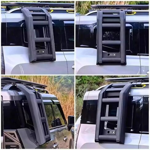 Foldable Side Ladder Stairs Aluminum Alloy Side Fold Ladder Back Door Tail Fits for Lexus GX GX550 J250 2024 2025 2026 in Saudi Arabia