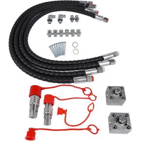 GELUOXI 2X Three Way Diverter Valves Replacement for 1-2 ton Chinese Mini Excavator with Quick Connects Hoses Screws in Kuwait