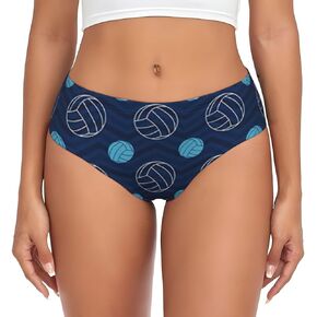 blue Volleyball Print Women's Beyondsoft Stretch Breathe Briefs Underwear,Comfort Flex Panties in Saudi Arabia