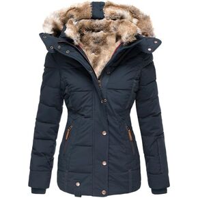 Women's Down Coats Loose Hooded Long Jacket Thick Warm Coats Parkas Autumn Winter in Saudi Arabia