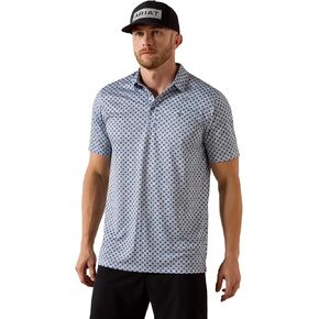ARIAT Mens All Over Print Fitted Polo in Saudi Arabia