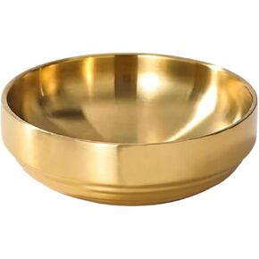 7.4" Gold Decorative Antique Bowl,Key Bowl for Entryway Table,Stainless Steel Fruit Bowl for Kitchen Counter,Modern Stylish Metal Centerpiece Bowl for Home,Dining Table,Shoe rack Decor (Gold) in Saudi Arabia