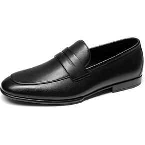 حذاء Bruno Marc الرجالي الكلاسيكي Penny Loafers من الجلد، حذاء مريح خفيف الوزن وسهل الارتداء in Saudi Arabia