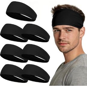 عصابات رأس رياضية للرجال - 7 قطع عصابة رأس للجري ماصة للعرق من أجل اللياقة البدنية والجري والرجبي والبيسبول واليوجا وتدريبات متقطعة عالية الكثافة، عصابة رأس للجنسين لكل من الرجال والنساء in Kuwait