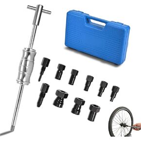 12PCS Blind Hole Bearing Puller Set with Slide Hammer, High Strength Internal Extractor Kit with Expandable Collets 8-32MM, Insert Bearing Remover Tool for ATV, Motorcycle, Bike & Auto Wheels in Saudi Arabia