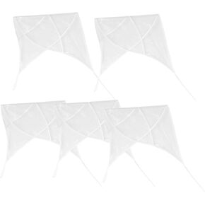 5Pcs Waterproof Rain Bonnet Hats Plastic Hair Styling Caps Sun Protection for Women Outdoor Use White in Kuwait