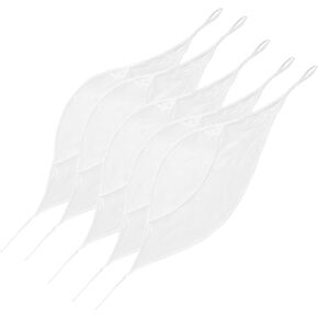 TEHAUX 5Pcs Waterproof Rainproof Caps Plastic Hair Cover Bonnet with Visor for Women Sun Protection and Hairstyle Preservation White in Saudi Arabia