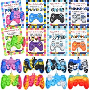 Know me Valentines Day Gifts Mini Pop Fidget Keychain, Happy Valentine's Day Game Cards for Classroom Exchange Gifts Party Favors in Kuwait