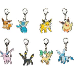 Eevee Umbreon Espeon Glaceon Leafeon Flareon Jolteon Vaporeon - Metal Charm Set – Pokemon Center Japan – Keychain – Zipper Pull in Saudi Arabia