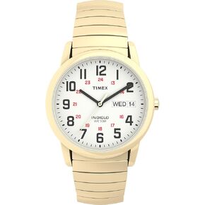 ساعة Timex الرجالية سهلة القراءة T2N091 فضية من الفولاذ المقاوم للصدأ من الكوارتز in Kuwait